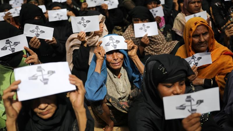 The Rohingya say they are terrified of returning to Buddhist-majority Myanmar [Mohammad Ponir Hossain/Reuters]