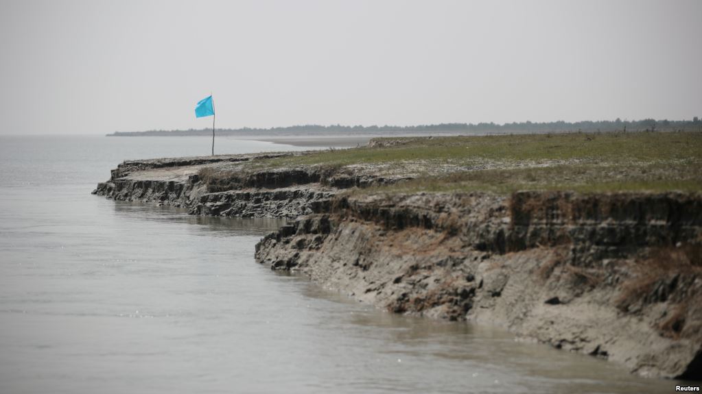 View of the island of Bhasan Char in the Bay of Bengal, Bangladesh, Feb. 14, 2018.