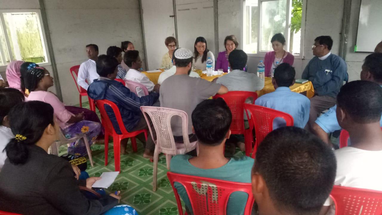 Christine Burgener meeting with Rohingyas in Sittwe on 12 July 2019