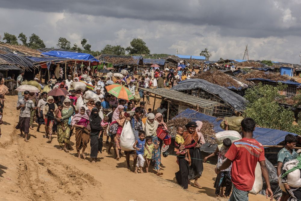 Rohingya refugees in Cox's Bazar, Bangladesh, on Sept. 21, 2017.  Photographer: Ismail Ferdous/Bloomberg