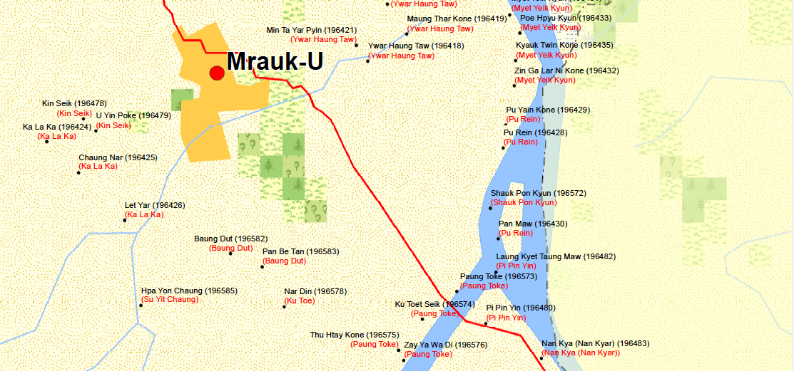 Mrauk-U Map