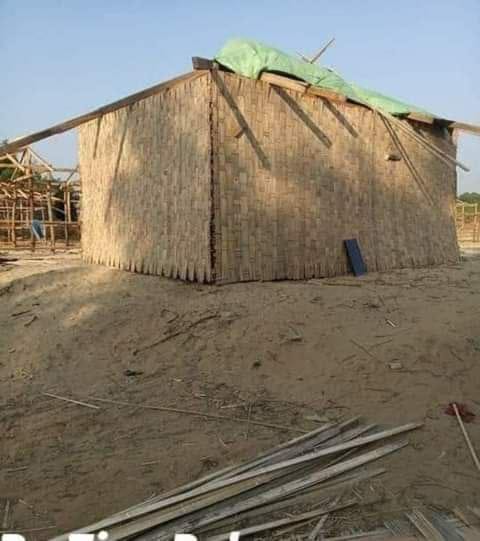 Houses building like refugee camp