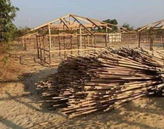 Houses building like refugee camp